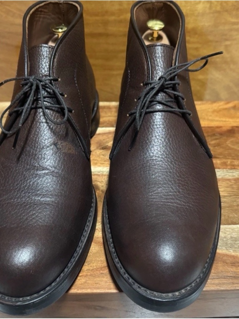 Allen Edmonds Chocolate Brown Leather Chukka Boots, size 10 E - Picture 5 of 12